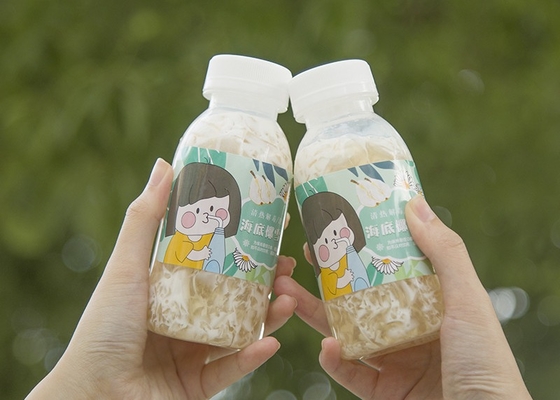 400ml 14ozの豆乳の茶は水分が多い耐熱性正方形のプラスチック ジュースのびんをびん詰めにする