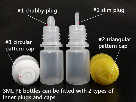 LDPE E の液体のびんの漏斗 Eliquid のアプリケーターは細い先端が付いている低下のびんを絞ります
