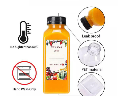 60ml スクエアジュースボトル 飲み物 ボトル スクエア 飲み物 ボトル カップ 多彩