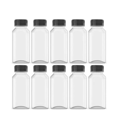透明 / カスタム カラー 250ml 350ml 500ml PET 食品グレード ジュース 蓋印付き プラスチックボトル カスタム
