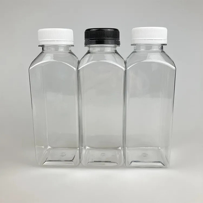 透明 / カスタム カラー 250ml 350ml 500ml PET 食品グレード ジュース 蓋印付き プラスチックボトル カスタム