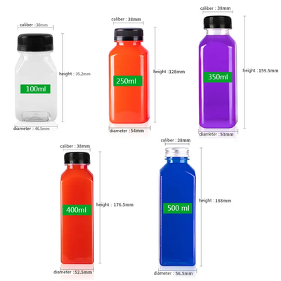 プラスチックボトル ペット飲料ジュース スクロールキャップ 4oz 8oz 12oz 16oz