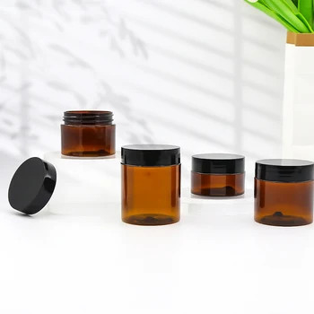 100ml クリームのためのアンバーカラー プラスチック化粧品瓶 漏れのない