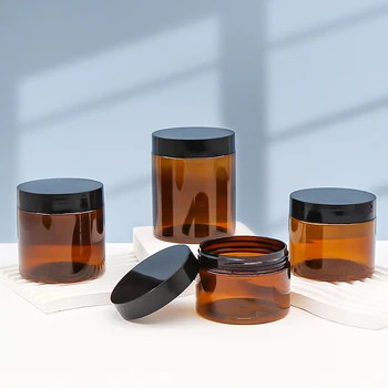 100ml クリームのためのアンバーカラー プラスチック化粧品瓶 漏れのない