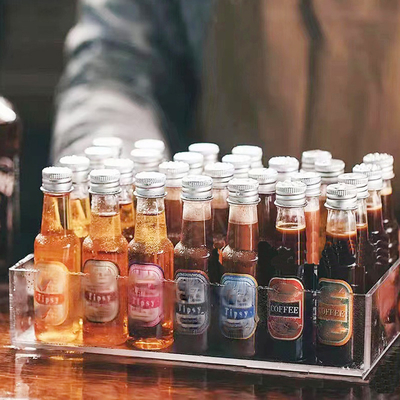 カスタム 200Ml 透明 丸い 空き プラスチック 酒 ワイン ウイスキー ウォッカ ティーキラ ボトル 蓋付き