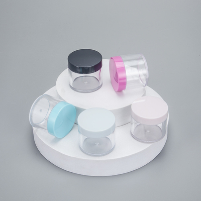 空っぽのPS プラスチックの顔クリーム容器 5g 10g 15g 20g カラフルな蓋付きの化粧品容器