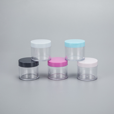 空っぽのPS プラスチックの顔クリーム容器 5g 10g 15g 20g カラフルな蓋付きの化粧品容器
