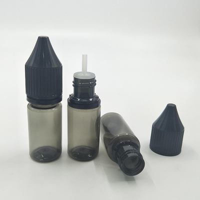 10 ml 透明 ペット用プラスチックボトル 白/黒色 防犯蓋
