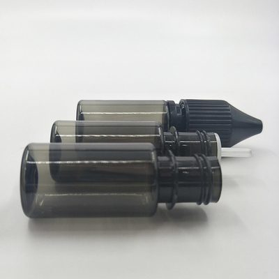 10 ml 透明 ペット用プラスチックボトル 白/黒色 防犯蓋