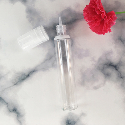 20ml PET 白色透明体 黒のキャップ蓋付き プラスチックボトル 果汁オイル 改ざん証拠