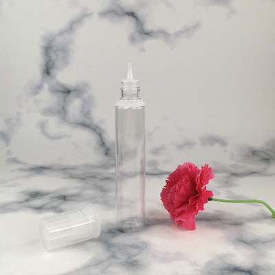 20ml PET 白色透明体 黒のキャップ蓋付き プラスチックボトル 果汁オイル 改ざん証拠