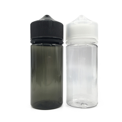 120 ml 透明なオイルドロッパーボトル ブラック/ホワイトドロッパー
