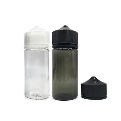 120 ml 透明なオイルドロッパーボトル ブラック/ホワイトドロッパー
