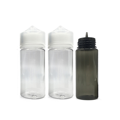 120 ml 透明なオイルドロッパーボトル ブラック/ホワイトドロッパー