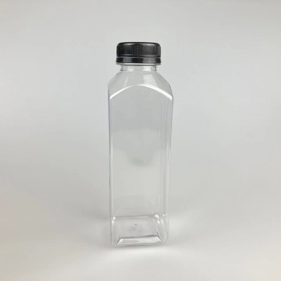 60ml 120ml 250ml 350ml 500ml 黒い蓋付き四角ジュースボトル