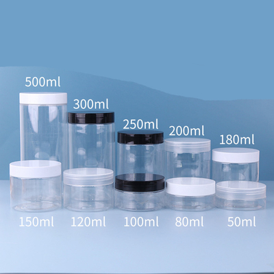 280ML 透明なプラスチック容器 蓋付きの化粧品容器