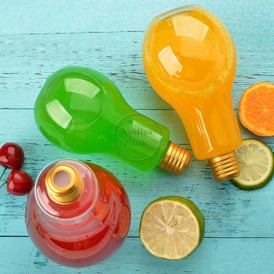 パーティー用 ストロー蓋付きのライトランプカップ プラスチック式電球形ボトル 底部 輝くLED 充電可能な電球