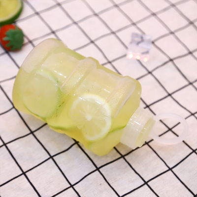 モダン クリア ミルク ティー ボトル 蓋に スクリュー 0.5kg 容量 ハンドル 各サイズ