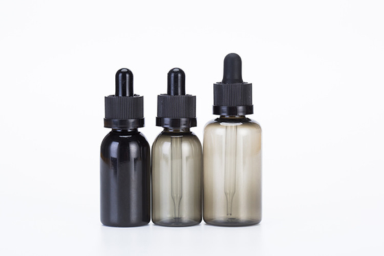 ドロッパーボトル 10-120ml スムーズスクリューキャップ カスタムロゴ 透明 黒 カスタマイズ