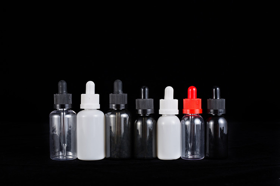 ドロッパーボトル 10-120ml スムーズスクリューキャップ カスタムロゴ 透明 黒 カスタマイズ