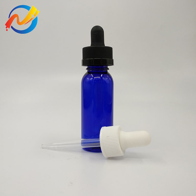 15ml オーダーメイド ロゴ プラスチック ドロッパー ボトル 滑らかな表面 透明 黒 オーダーメイド