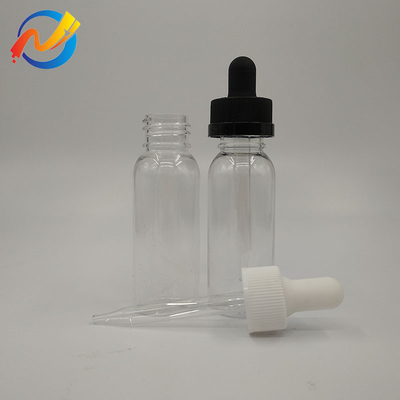 15ml オーダーメイド ロゴ プラスチック ドロッパー ボトル 滑らかな表面 透明 黒 オーダーメイド