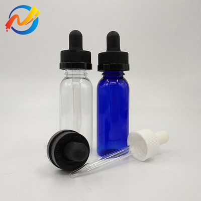 15ml オーダーメイド ロゴ プラスチック ドロッパー ボトル 滑らかな表面 透明 黒 オーダーメイド
