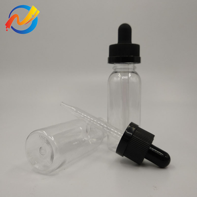 15ml オーダーメイド ロゴ プラスチック ドロッパー ボトル 滑らかな表面 透明 黒 オーダーメイド