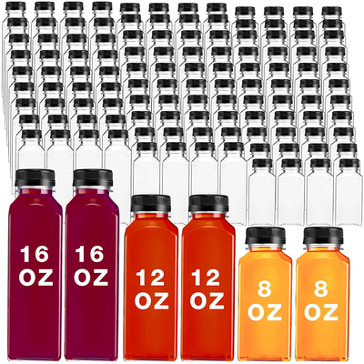 モダン・スクエア・ラウンド・プラスチック・バブル・ティー・ジグ ハンドル・リーク防止蓋120ml-500ml容量