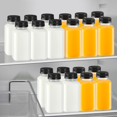 モダンなプラスチック製のミルクティーボトル 隔離柄 透明またはカスタムカラー 様々な容量