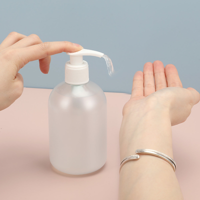 フリップトップ 丸いPETローションボトル 300ml 透明なボトル
