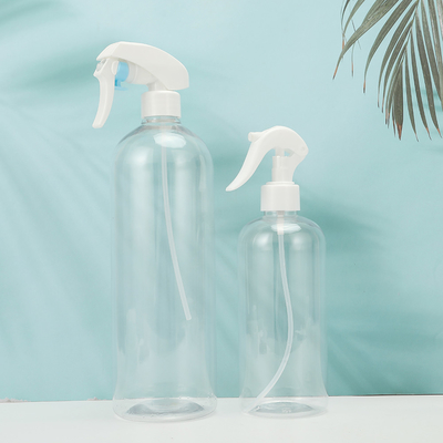 白いキャップとUV電磁カラー付きの透明なプラスチックローションボトル