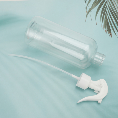白いキャップとUV電磁カラー付きの透明なプラスチックローションボトル