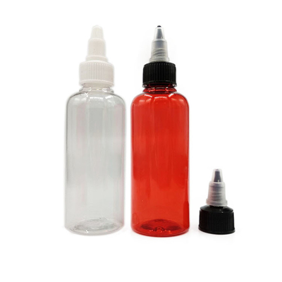 15ml-100mlの透明なプラスチックスクリュートップボトル オーダーメイドシール容量
