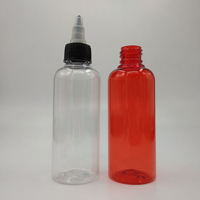 15ml-100mlの透明なプラスチックスクリュートップボトル オーダーメイドシール容量