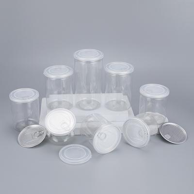 オーダーメイド 透明なプラスチック製の瓶 コンテナ アルミ蓋 サイズ2oz-8oz 美容用品