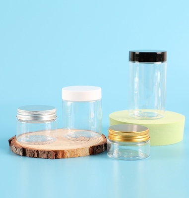 ペット用プラスチック容器 食品包装用 アルミ蓋付き 透明なクッキー用プラスチック容器