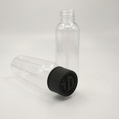 カスタマイズされたラベルパネルと印刷と透明なプラスチックスクリュートップボトル