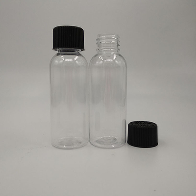 カスタマイズされたラベルパネルと印刷と透明なプラスチックスクリュートップボトル