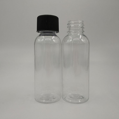 カスタマイズされたラベルパネルと印刷と透明なプラスチックスクリュートップボトル