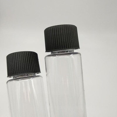 カスタマイズされたラベルパネルと印刷と透明なプラスチックスクリュートップボトル