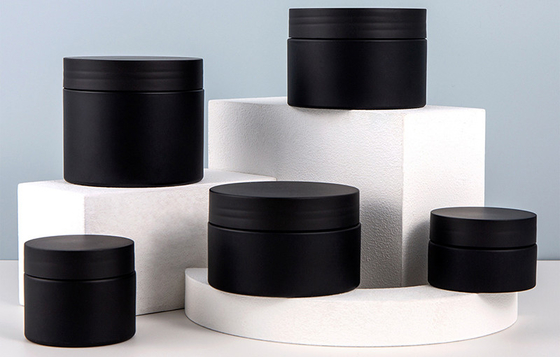 工場 プラスチック ブラック 化粧品 包装 皮膚ケアクリーム用の蓋付きの眼クリームボトル