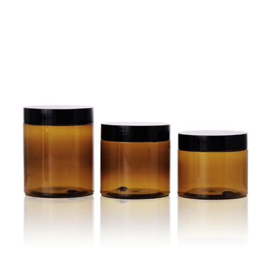 透明なPET200ml 250ml 300ml 500ml オープンマウスのPET透明瓶 アルミニウム蓋付き