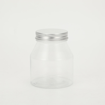 カスタマイズ可能な透明プラスチック空き食品缶 2oz-8oz 蓋付き