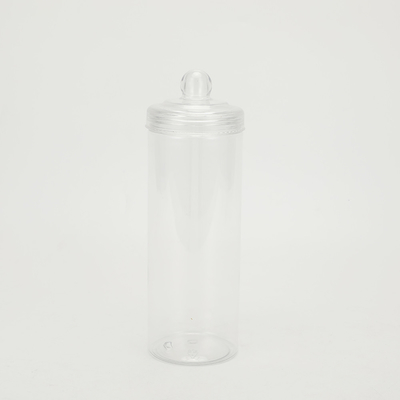 カスタマイズ可能な透明プラスチック空き食品缶 2oz-8oz 蓋付き