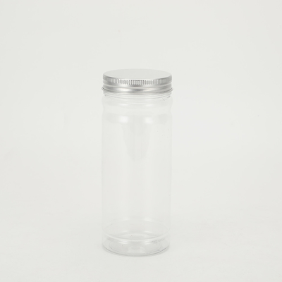 カスタマイズ可能な透明プラスチック空き食品缶 2oz-8oz 蓋付き