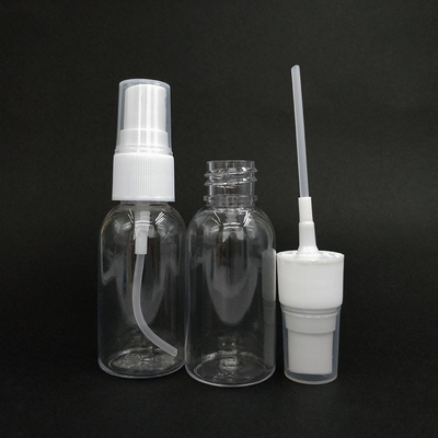 30ml オンス PET プラスチックの空き 再充填可能 透明な霧スプレー ボトル 黒白のキャップ
