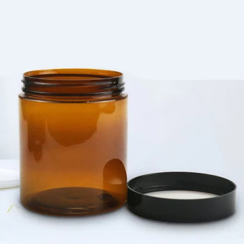 2oz 4oz 6oz 8oz 12oz 16oz 透明な広口プラスチック容器 アルミ蓋付き