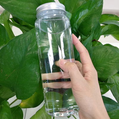 再使用可能な1000ml 透明な漏れ防止プラスチックボバ茶瓶 蓋に螺栓付き