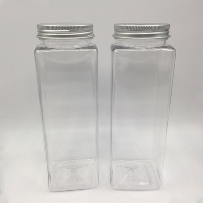漏れ防止 透明なプラスチック製のミルクティーボトル カスタマイズされた四角形の丸形